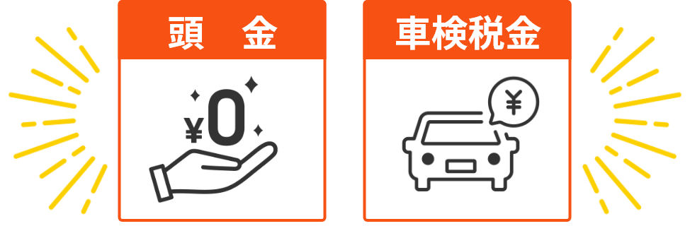 頭金0円・車検税金