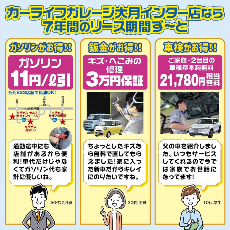 ３つの成約特典